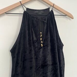 Vintage Halloween Express Velvet Dress with Gold Skull Beads Size 4 gl…